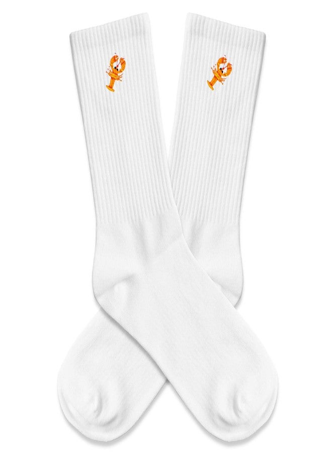 ZYQFN Lobster Embroidered Socks for Lobster Lovers, Beach Ocean Themed Gifts for Men Women, Ideal Christmas Birthday Gifts.(146) - Image 4